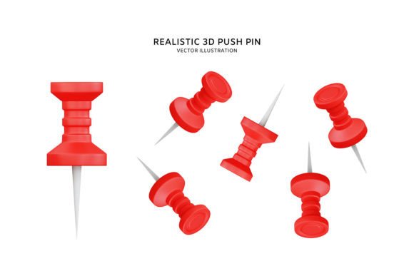 Elevating Visual Communication with the Realistic 3d Red Push Pins Collection
