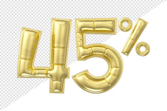 Elevating Visual Design with High-Resolution 3D Gold Balloon Assets