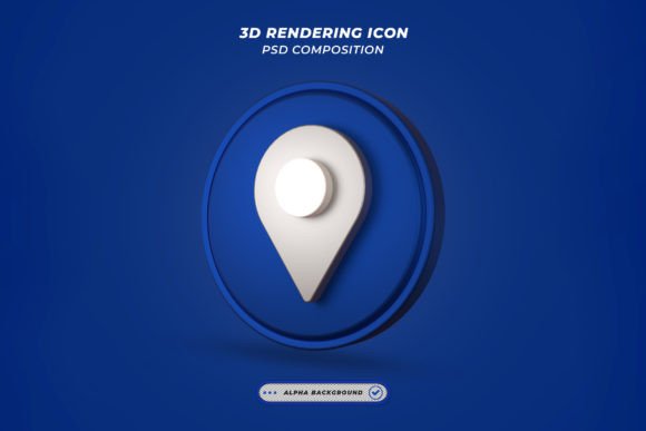 Elevating Visual Identity with High-Quality 3D Rendering Glossy Location Icons