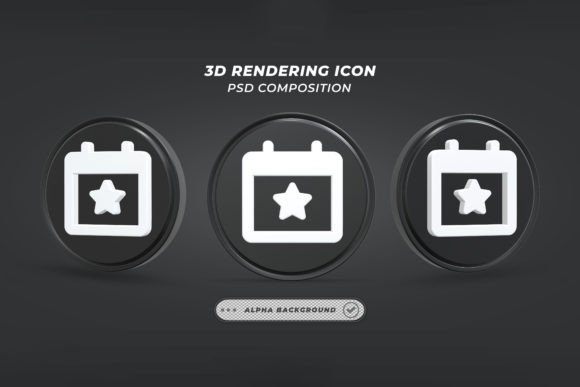 Enhance Designs with a 3D Render Event Calendar Icon