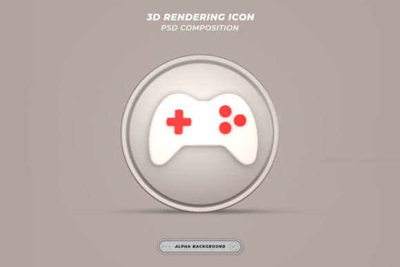 Enhancing Digital Interfaces with 3D Rendering Glossy Joystick Icons