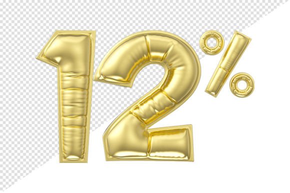 Gold Glossy Balloon: 12% Discount Offer