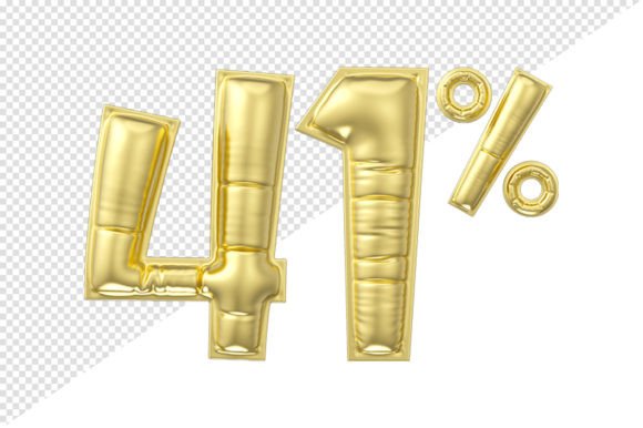 Gold Glossy Number Balloon: 41% Off