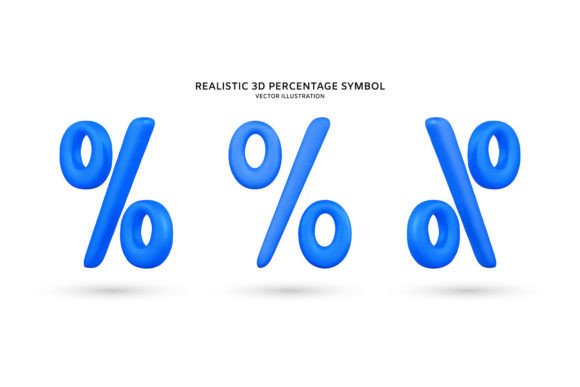 Integrating the Realistic 3d Blue Percentage Symbol into Professional Design Workflows