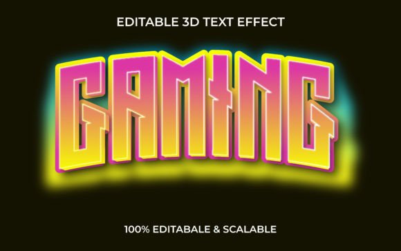 Master Gaming Vector 3D Text Effects