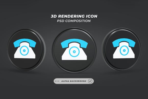 Mastering the Phone or Contact Icon Concept 3d Render for Professional Design