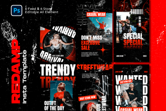 Redamp Hypebeast Instagram Template: A Practical Asset for Streamlined Social Media Design