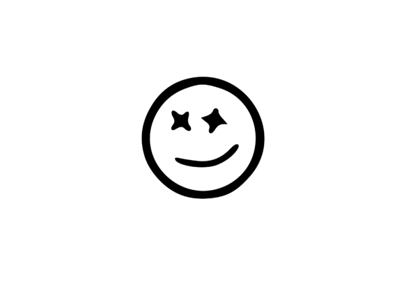 Star Eyed Digital Emoji Social Icon