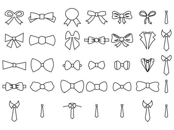 Tie Ribbon Bow Collection: Design Assets